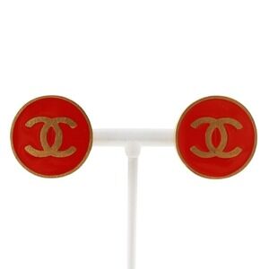 CHANEL Authentic Red Earrings